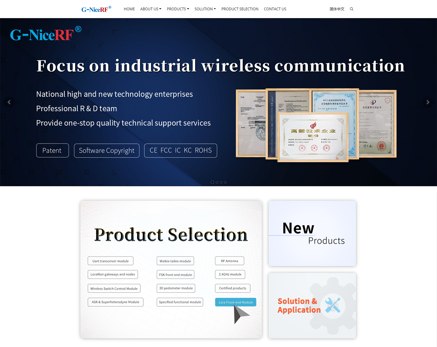NiceRF El nuevo sitio web oficial está en línea