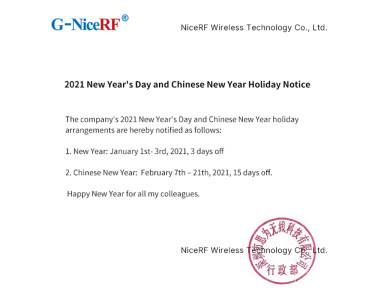 Aviso de vacaciones del A&ntilde;o Nuevo Chino 2021