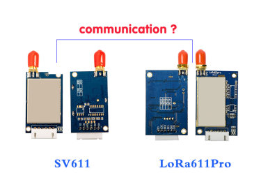 &iquest;Puede el m&oacute;dulo RF SV611 comunicarse con LoRa611Pro?