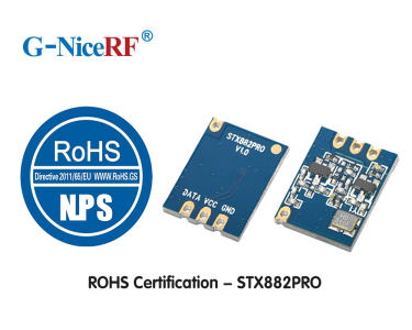 NiceRF ASK m&oacute;dulo transmisor STX882Pro pasa la certificaci&oacute;n ROHS