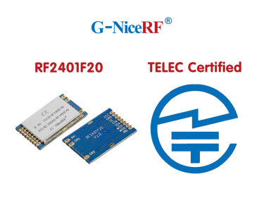 El m&oacute;dulo RF de 2,4 GHz RF2401F20 pasa la certificaci&oacute;n TELEC