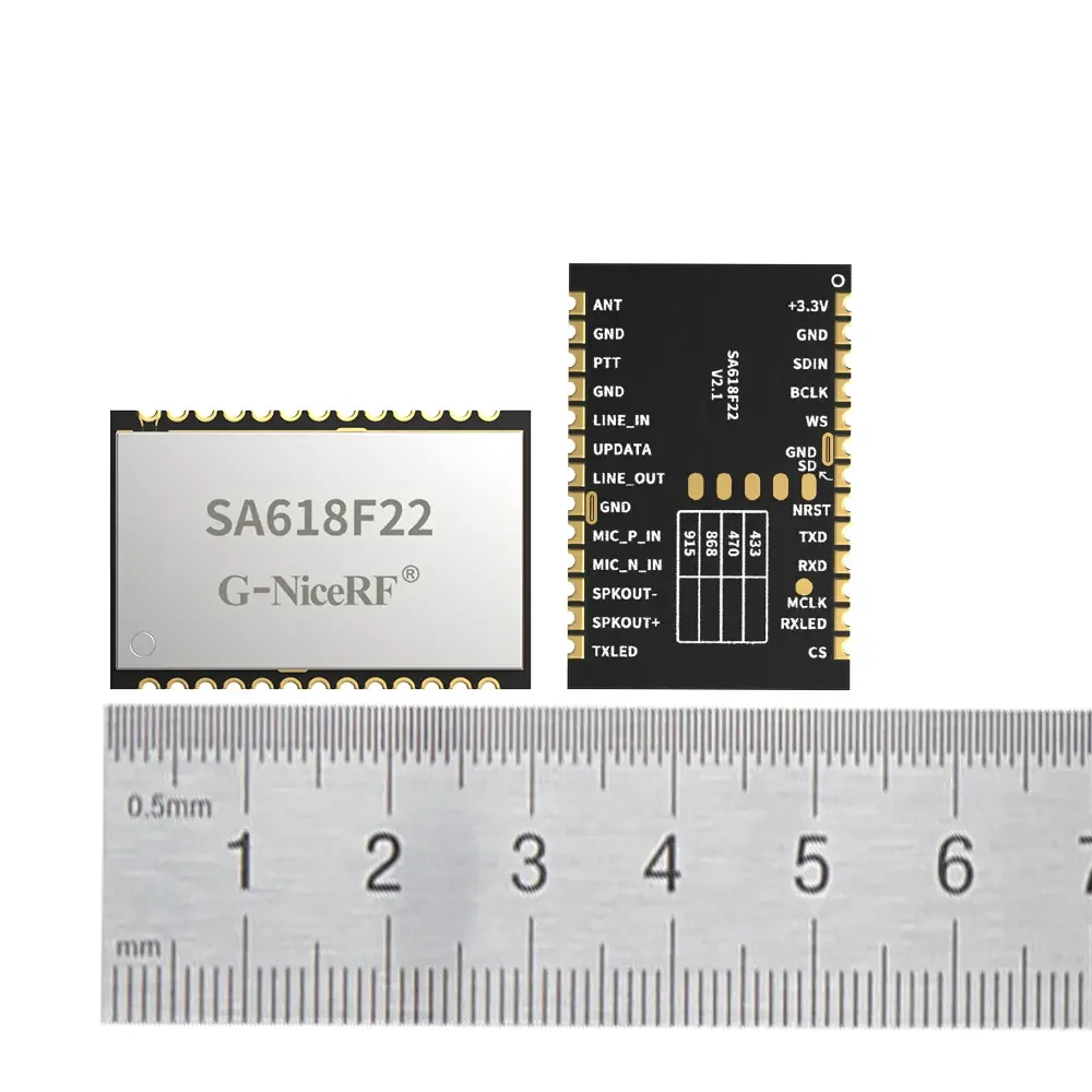 SA618F22: M&oacute;dulo transceptor de audio inal&aacute;mbrico full duplex con frecuencia de muestreo de 8K y 160 mW