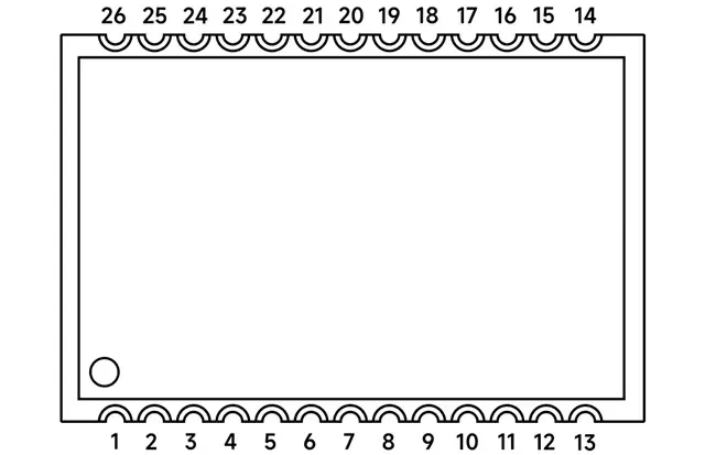 Definición de pines del módulo de intercomunicación full-duplex SA618F22