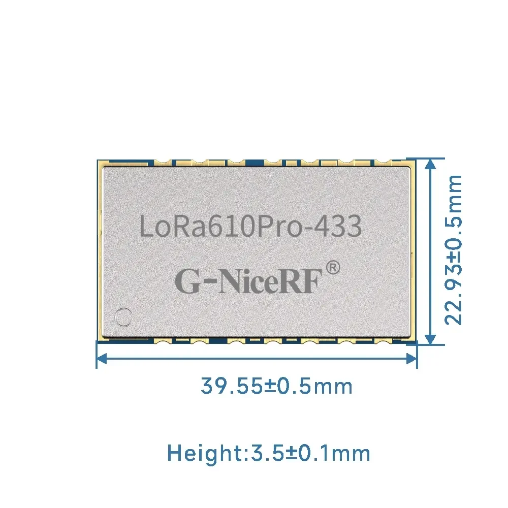 LoRa610Pro: M&oacute;dulo LoRa UART integrado de tama&ntilde;o peque&ntilde;o de 100 mW con certificaci&oacute;n KC/ANATEL y protecci&oacute;n ESD.