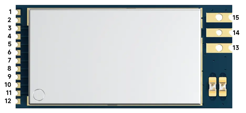 Definición de pines del módulo frontal UWB de alta potencia de 500 mW UWB3000F27 Definición de pines del módulo frontal UWB de alta potencia de 500 mW UWB3000F27