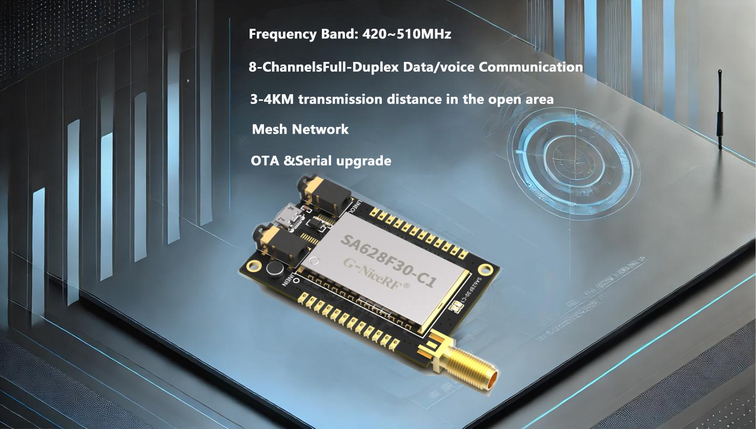 Aplicaci&oacute;n del m&oacute;dulo SA628F30 Full-Duplex en sistemas de casco