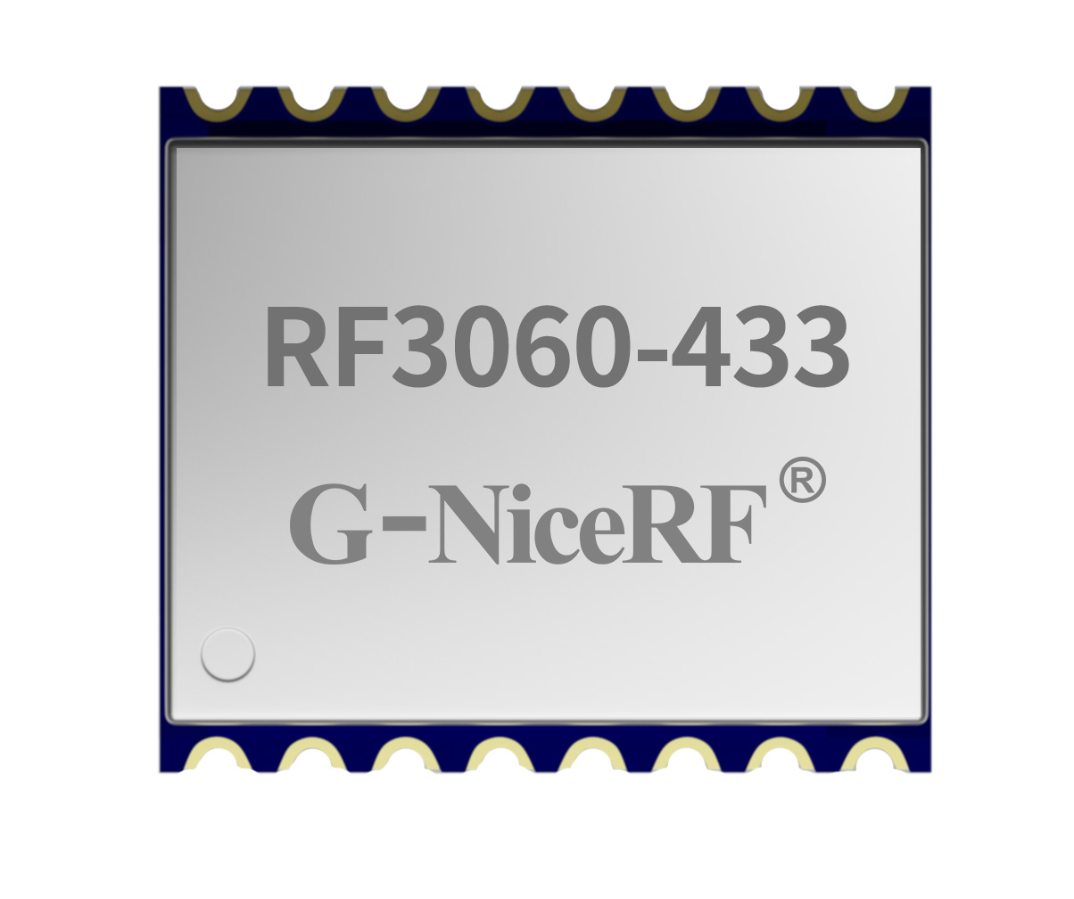 RF3060: M&oacute;dulo transceptor inal&aacute;mbrico de 100 mW con oscilador de cristal TCXO