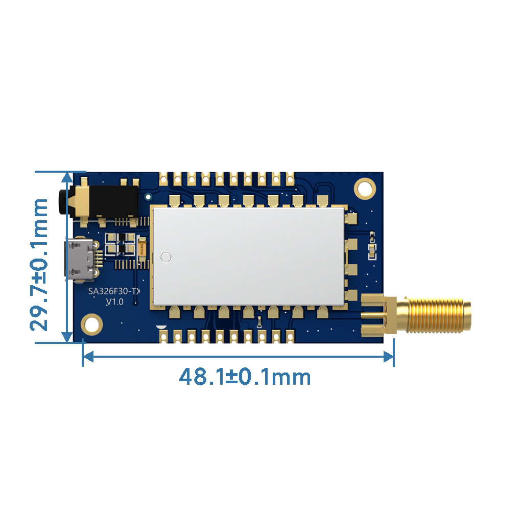 SA326F30: M&oacute;dulo de audio inal&aacute;mbrico de baja latencia y frecuencia de muestreo de 48K