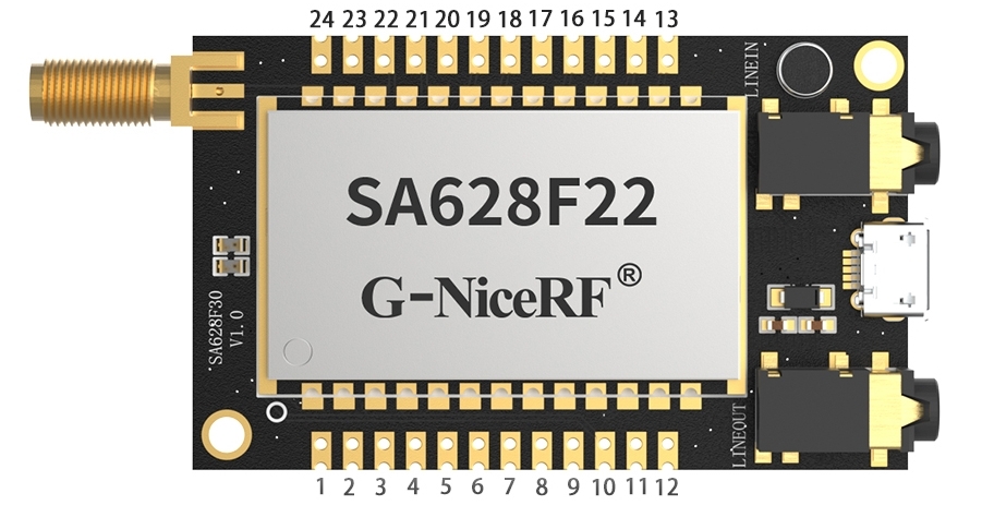 Definición de pines del módulo walkie-talkie de audio full-duplex SA628F22 Definición de pines del módulo walkie-talkie de audio full-duplex SA628F22