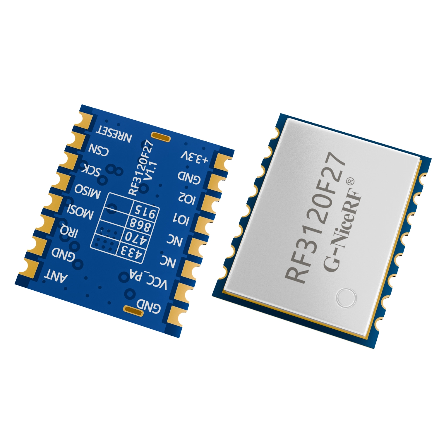 RF3120F27: M&oacute;dulo transceptor inal&aacute;mbrico de 800 mW con oscilador de cristal TCXO de 0,5 ppm